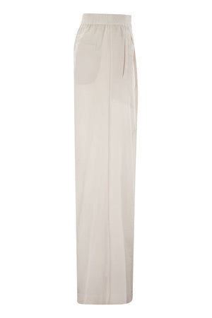 BRUNELLO CUCINELLI Loose Fit Cotton Trousers for Women