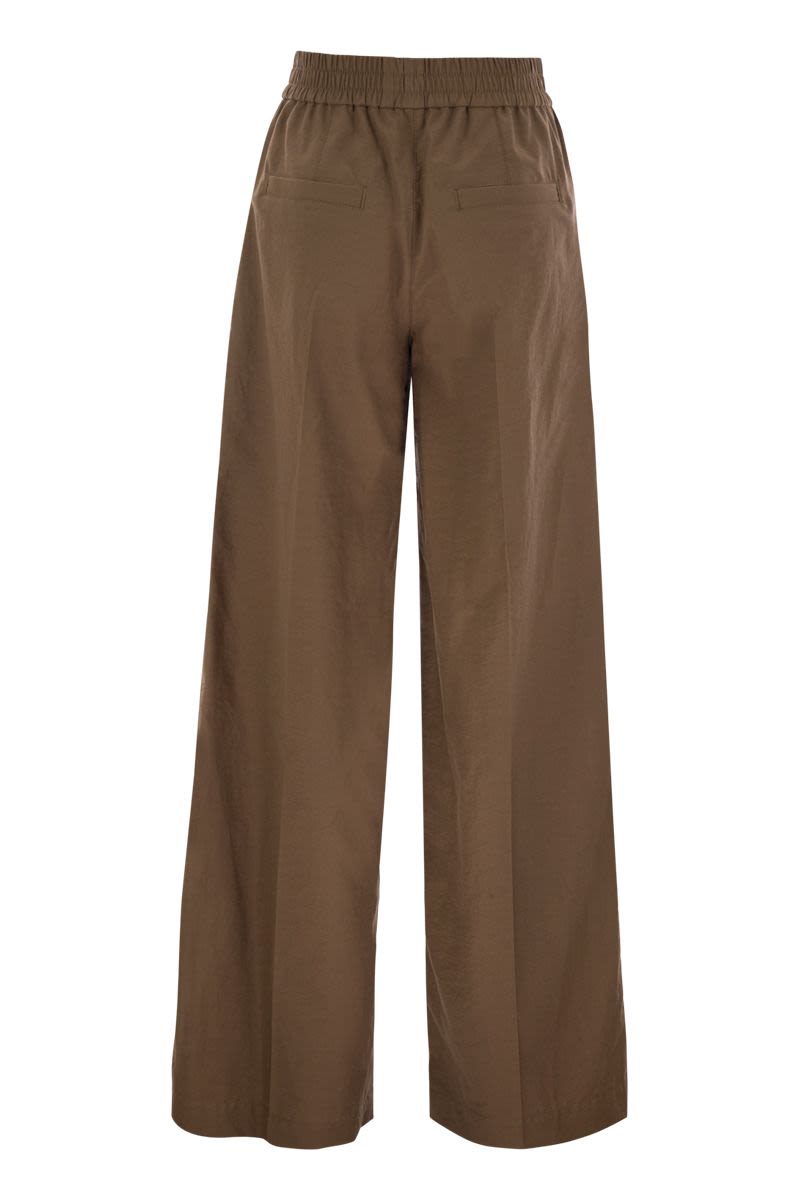 BRUNELLO CUCINELLI Loose Fit Cotton Trousers for Women