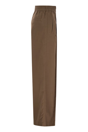 BRUNELLO CUCINELLI Loose Fit Cotton Trousers for Women