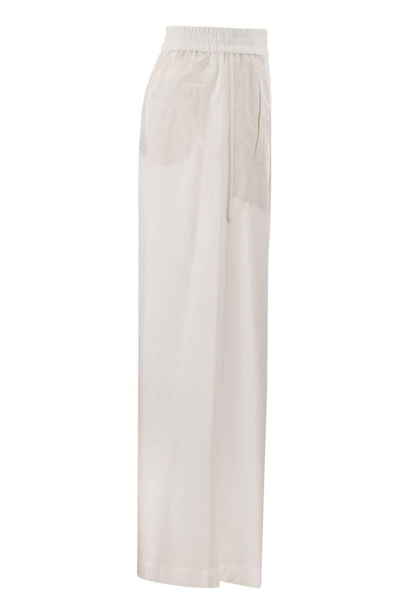 BRUNELLO CUCINELLI Relaxed Light Cotton Trousers for Women