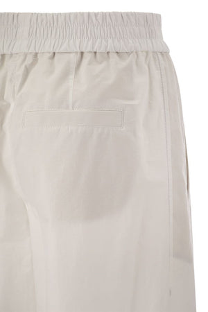 BRUNELLO CUCINELLI Relaxed Light Cotton Trousers for Women