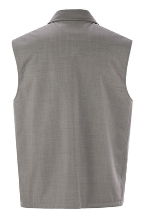 BRUNELLO CUCINELLI Sleeveless Designer Vest in Virgin Wool