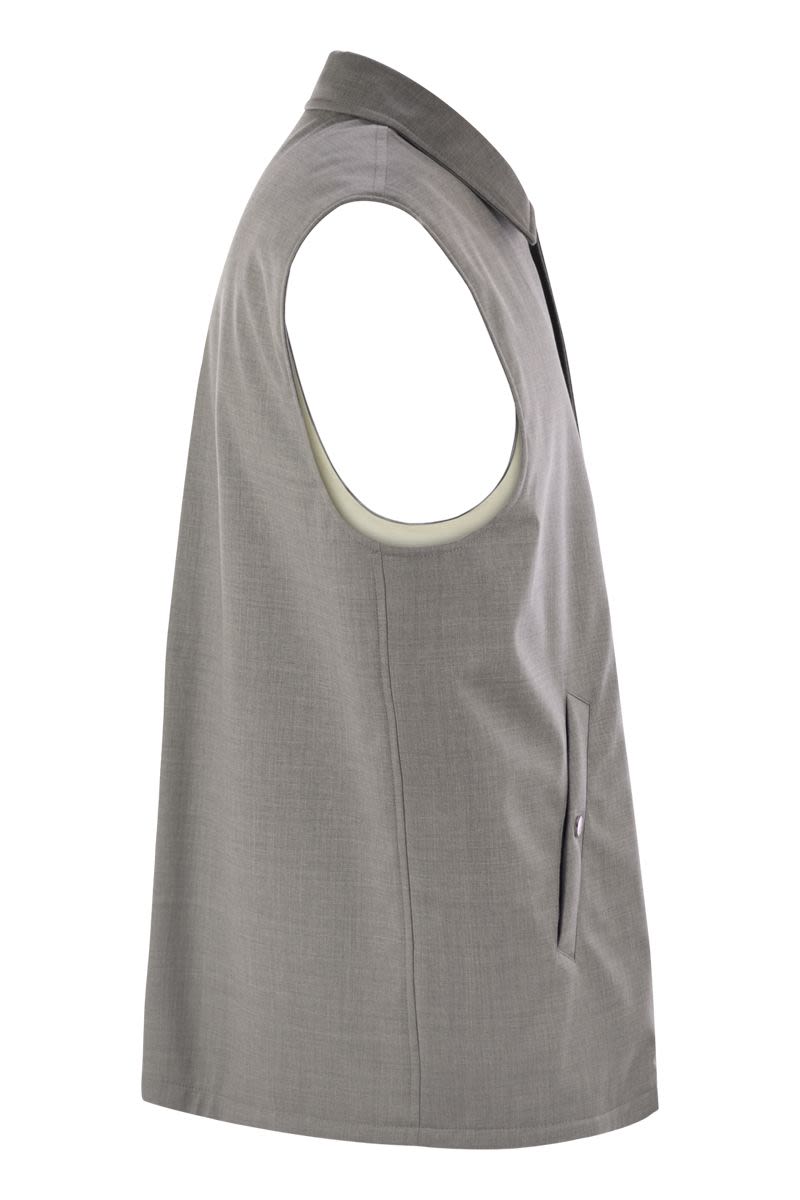 BRUNELLO CUCINELLI Sleeveless Designer Vest in Virgin Wool