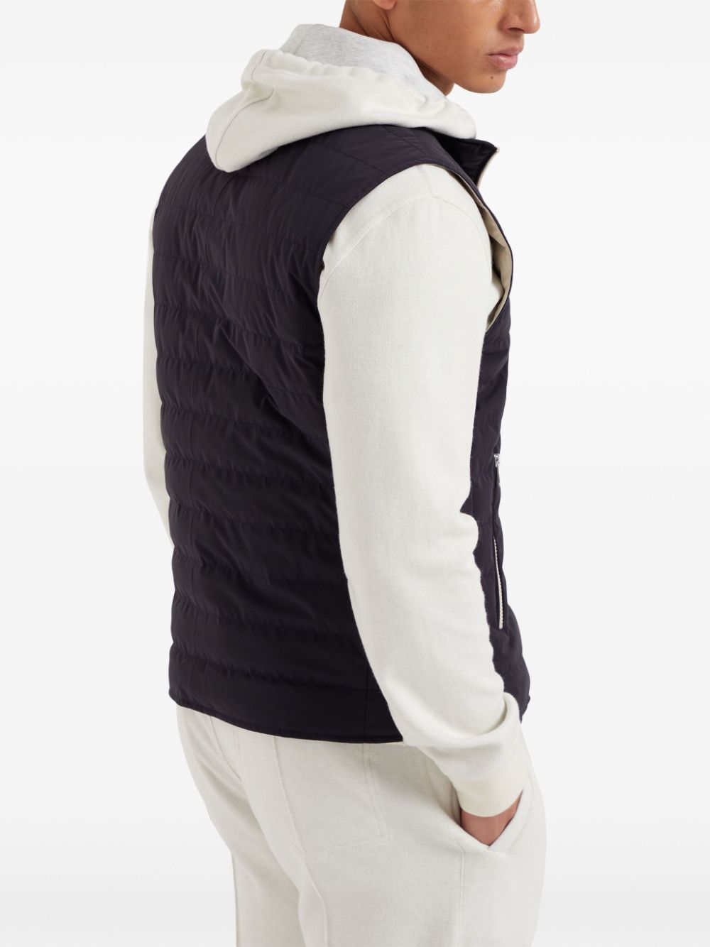 BRUNELLO CUCINELLI Nylon Down Vest with Two-Way Zip - FW24