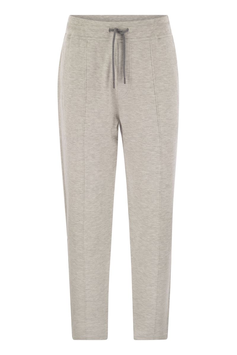 BRUNELLO CUCINELLI Soft Cotton Fleece Trousers for Men - FW24