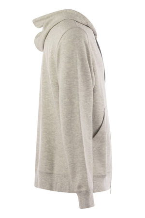 BRUNELLO CUCINELLI Luxury Cotton-Cashmere Blend Zip Hoodie