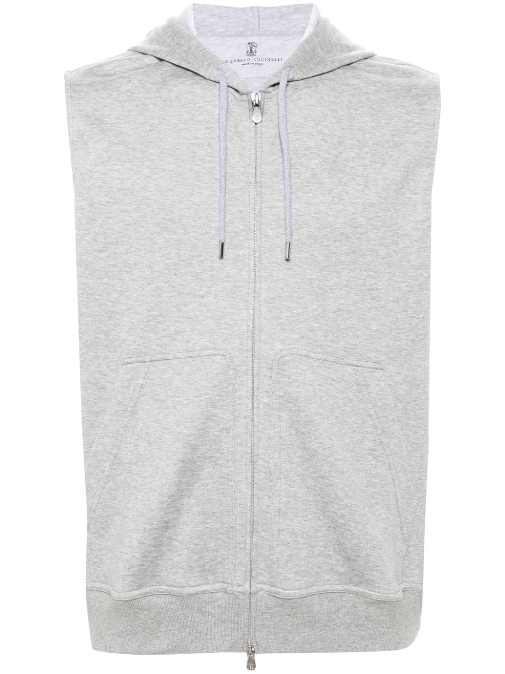 BRUNELLO CUCINELLI Men's Sleeveless Mini Hoodie