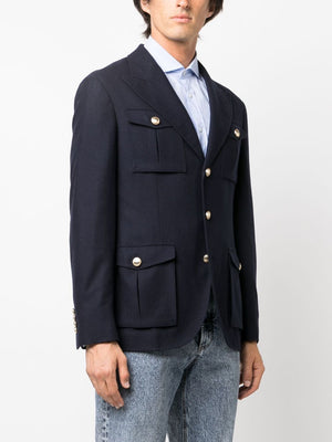 BRUNELLO CUCINELLI Deconstructed Wool Jacket for Men - FW23 Collection