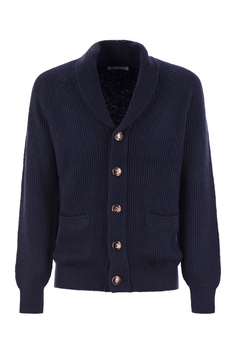 BRUNELLO CUCINELLI Men's Buttoned Cotton Rib Cardigan