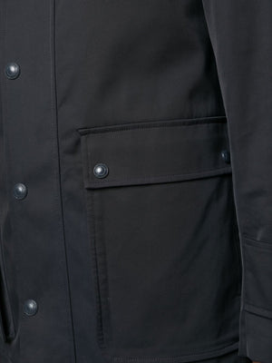 THOM BROWNE Simplified Snap Front Rain Parka Jacket