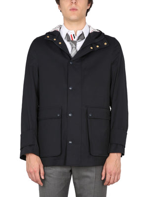 THOM BROWNE Men's High Neck Hooded Parka Jacket