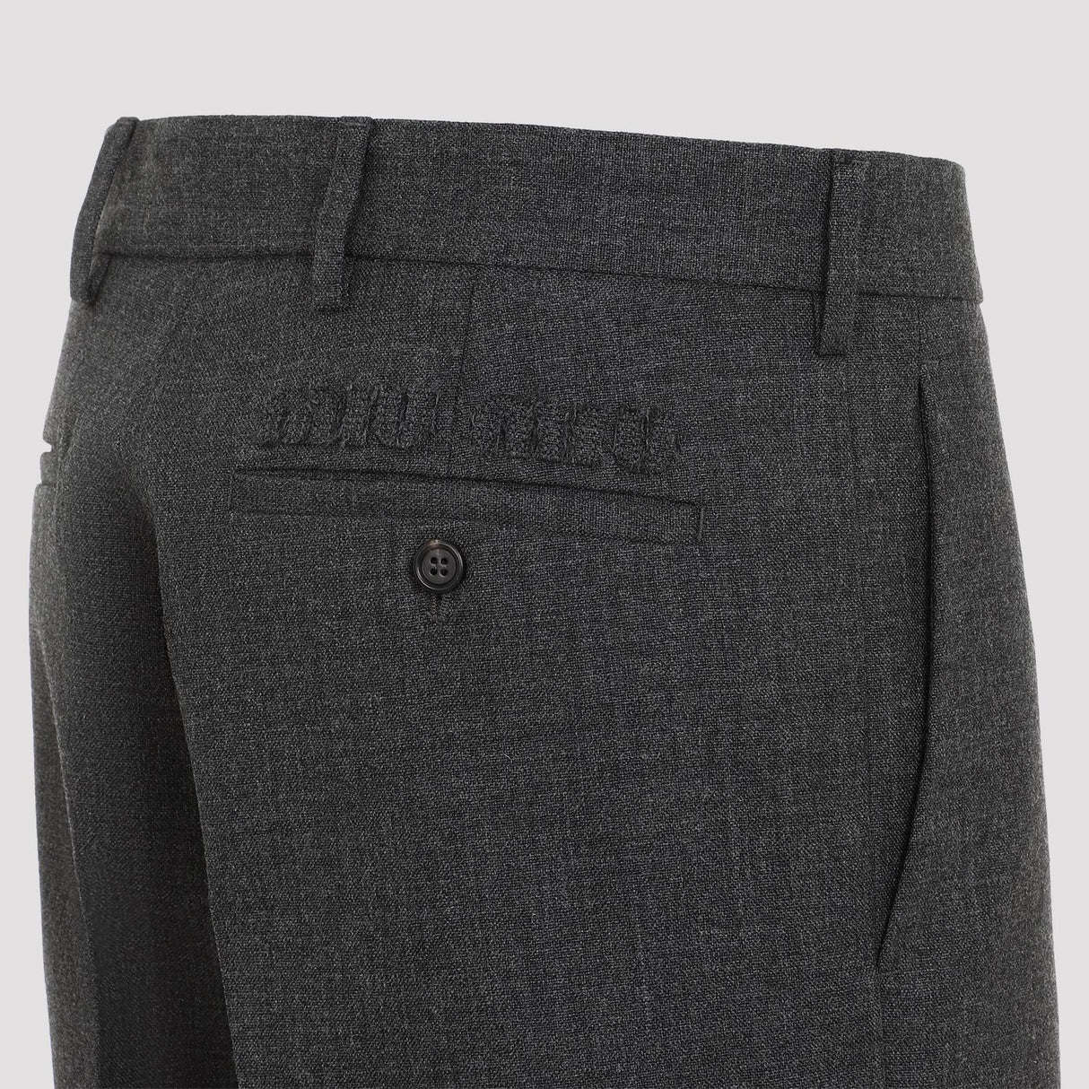 MIU MIU Timeless Wool Trousers for Women - FW24