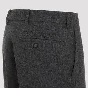 MIU MIU Timeless Wool Trousers for Women - FW24