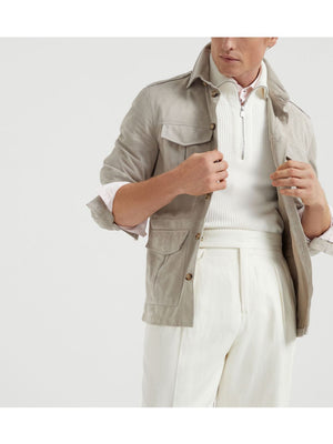 BRUNELLO CUCINELLI Contemporary Leather Jacket