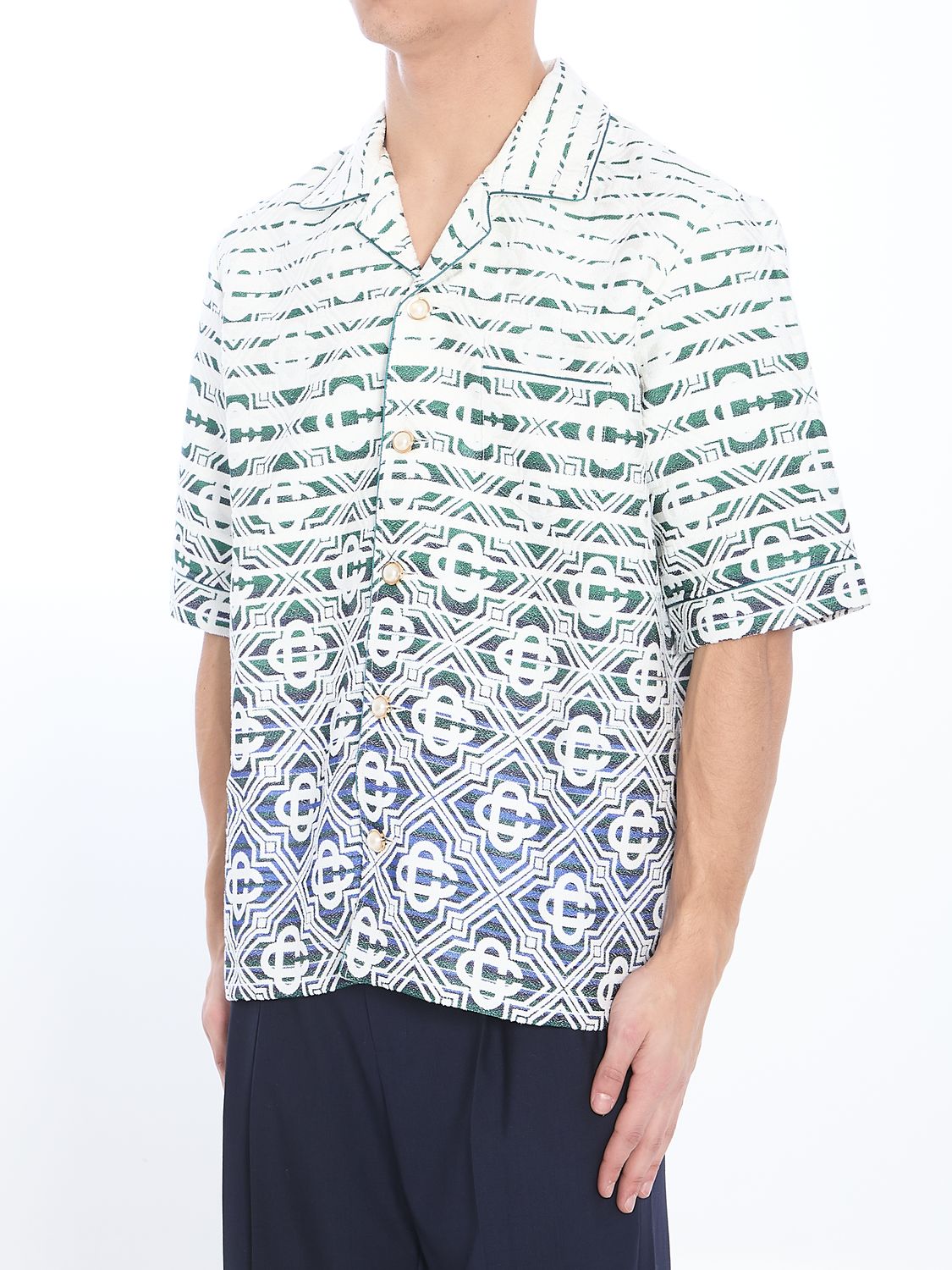 CASABLANCA Gradient Monogram Short-Sleeve Shirt