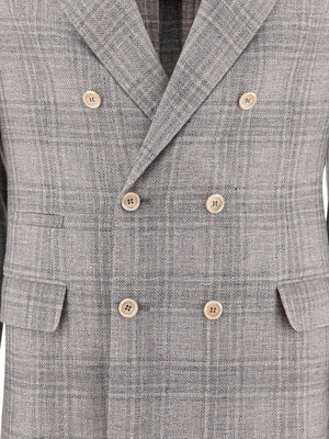 BRUNELLO CUCINELLI Prince of Wales Blazer for Men