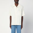 WALES BONNER Men's Mini Bowling Shirt in Linen Blend