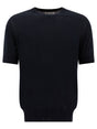 BRUNELLO CUCINELLI Fine Knit T-Shirt with Silver Weft - Men’s Edition