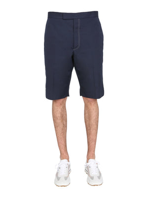 THOM BROWNE Men's Bermuda Shorts with Contrast Stitching