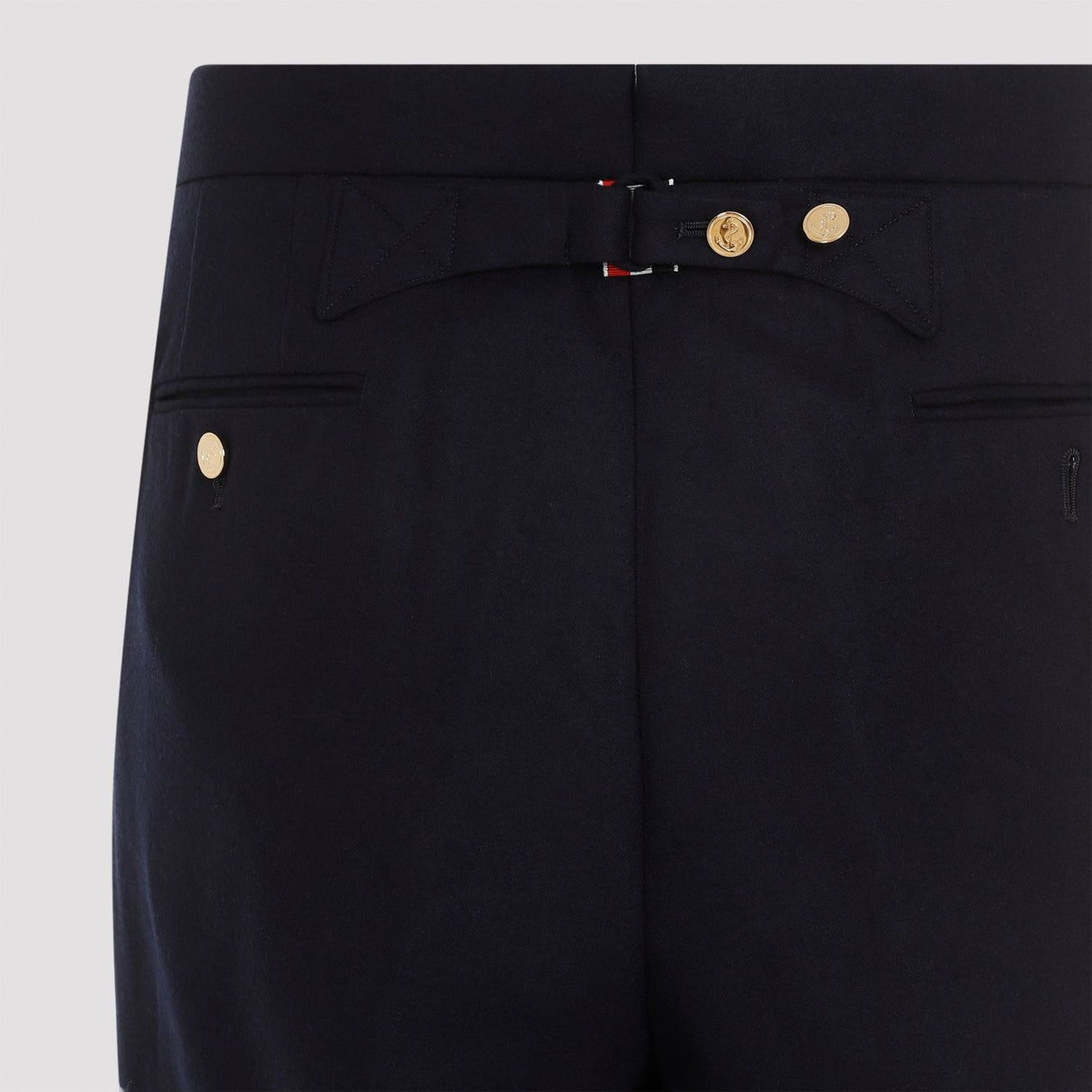 THOM BROWNE Low Rise Drop Crotch Cashmere-Blend Trousers