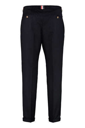 THOM BROWNE Elevated Wool Trousers for Men