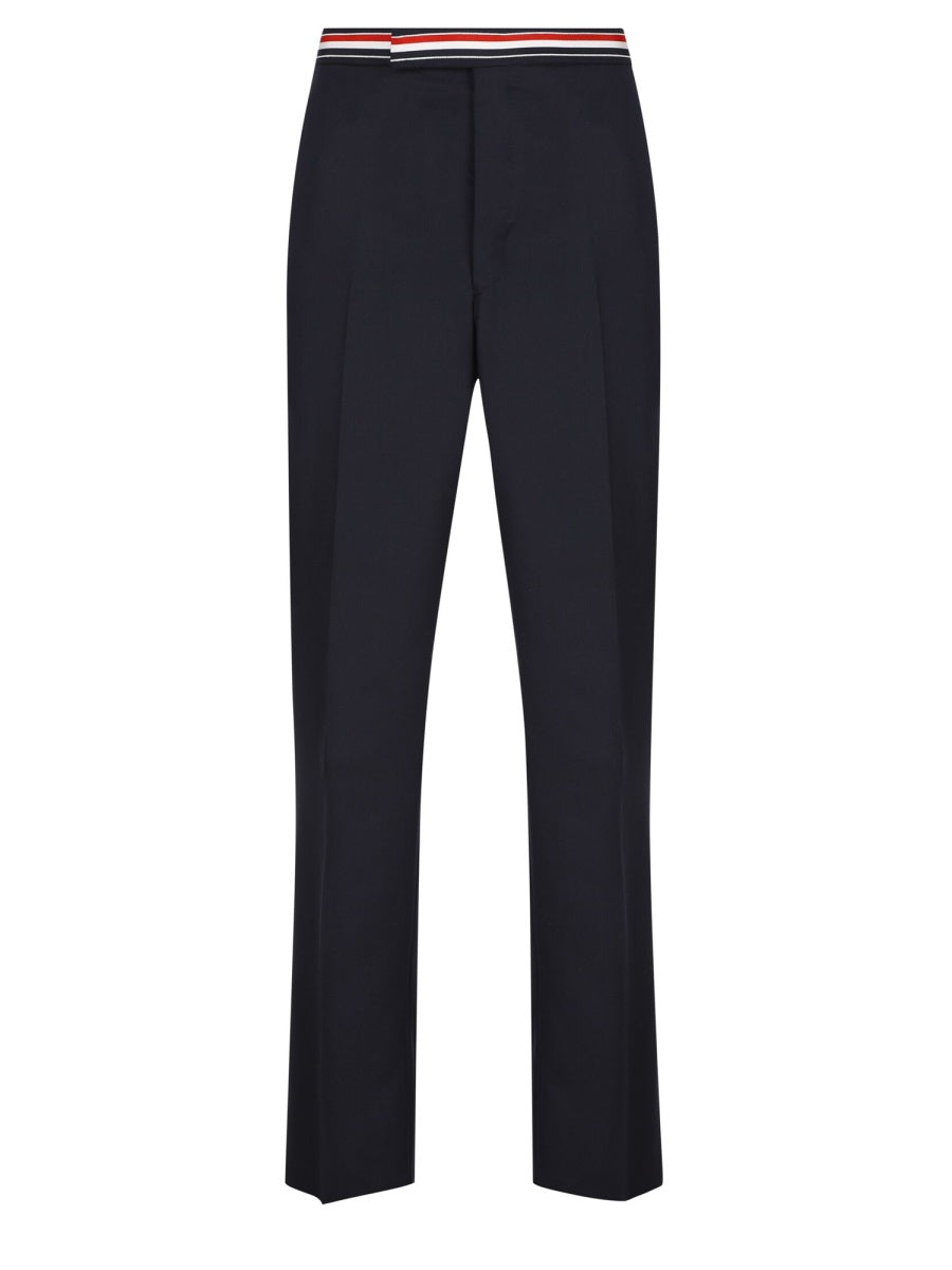 THOM BROWNE Classic Wool Pants with Hidden Closure