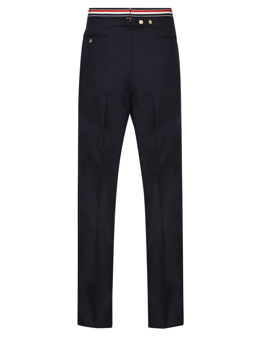 THOM BROWNE Classic Wool Pants with Hidden Closure