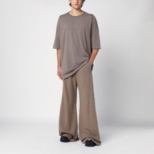 MONCLER RICK OWENS Dust-Colored Baggy Trousers for Men