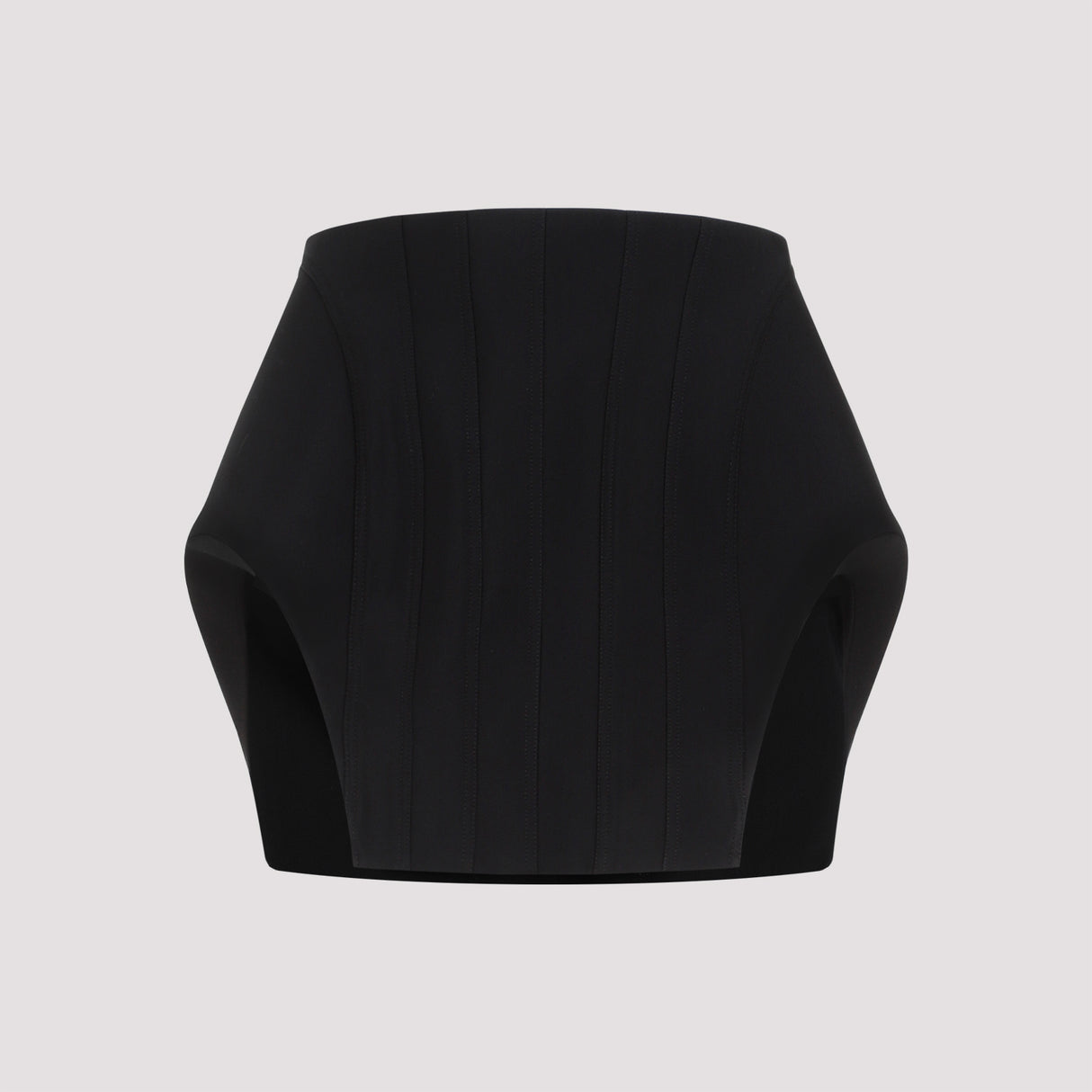 MUGLER Stunning Mini Skirt with Pleats and Cut-Out Detail