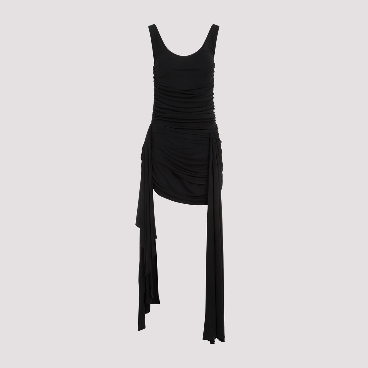 MUGLER Elegant Draped Sleeveless Dress