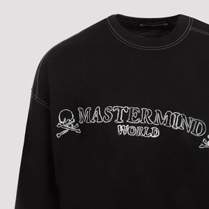 MASTERMIND JAPAN メンズ用黒長袖ハンドライティングTシャツ