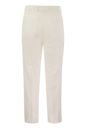 BRUNELLO CUCINELLI Leisure Fit Linen Trousers with Darts