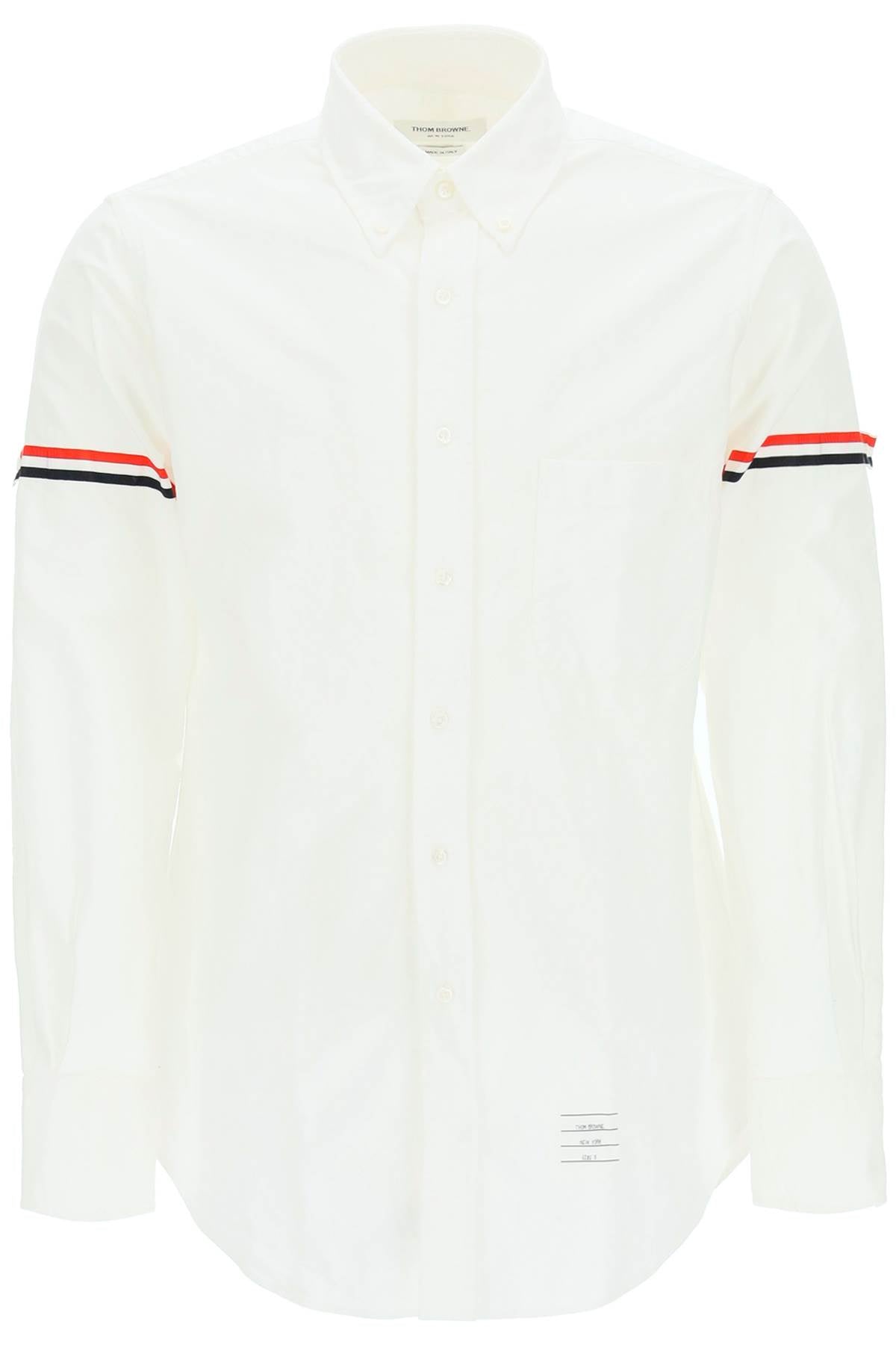 THOM BROWNE Oxford Button-Down Shirt with RWB Armbands - Size 3