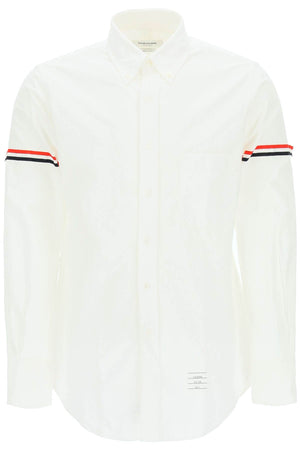 THOM BROWNE Oxford Button-Down Shirt with RWB Armbands - Size 3