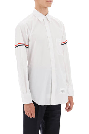 THOM BROWNE Oxford Button-Down Shirt with RWB Armbands - Size 3