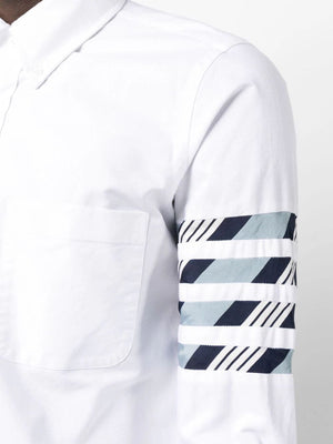 THOM BROWNE 4 Bar Stripe Cotton Shirt for Men