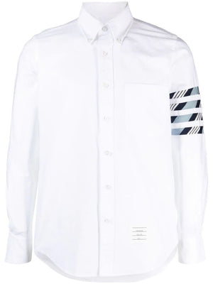 THOM BROWNE 4 Bar Stripe Cotton Shirt for Men