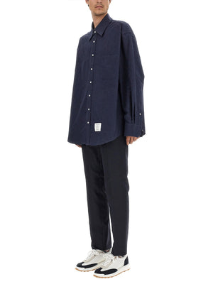 THOM BROWNE Oversized 4-Bar Shirt - Size 4 JP