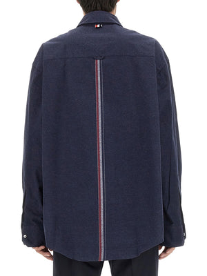 THOM BROWNE Oversized 4-Bar Shirt - Size 4 JP