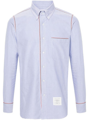 THOM BROWNE Straight Fit Button-Down Shirt - Men's