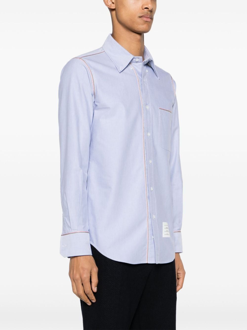 THOM BROWNE Straight Fit Button-Down Shirt - Men's