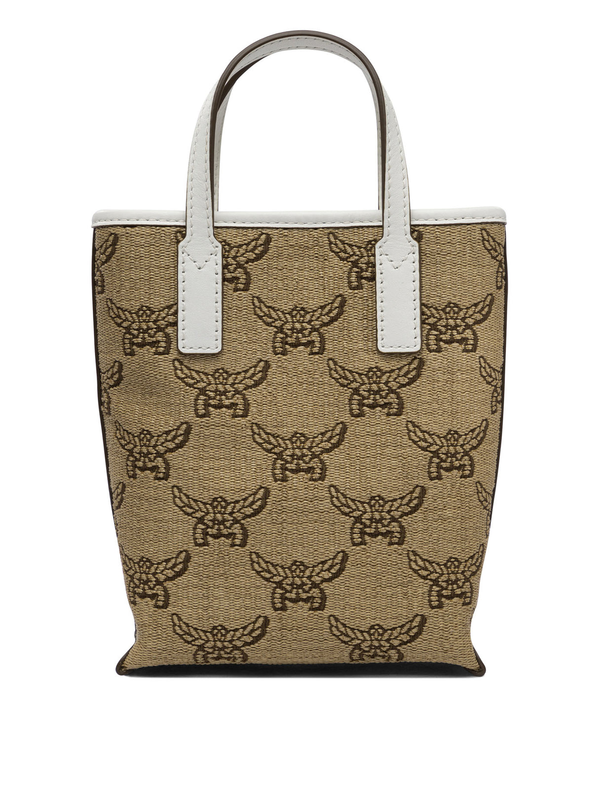 MCM Logo Embroidered Tote Handbag