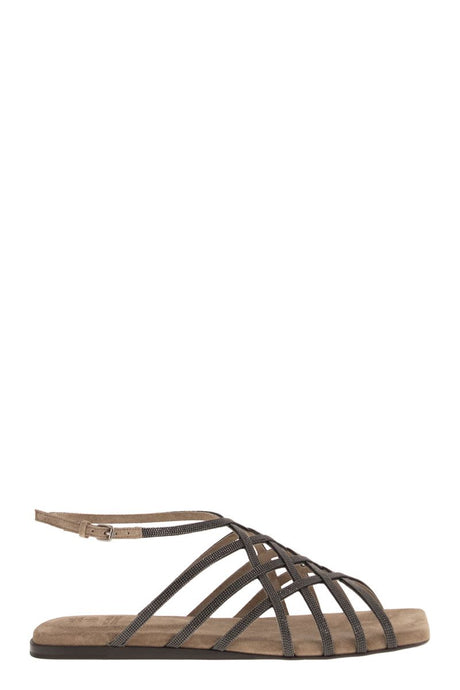 BRUNELLO CUCINELLI Stylish Cross Sandals for Women