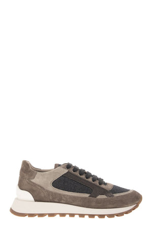 BRUNELLO CUCINELLI Embellished Mini Leather Sneaker