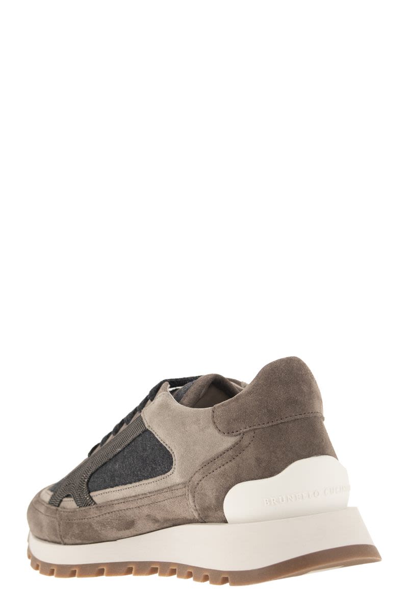 BRUNELLO CUCINELLI Embellished Mini Leather Sneaker