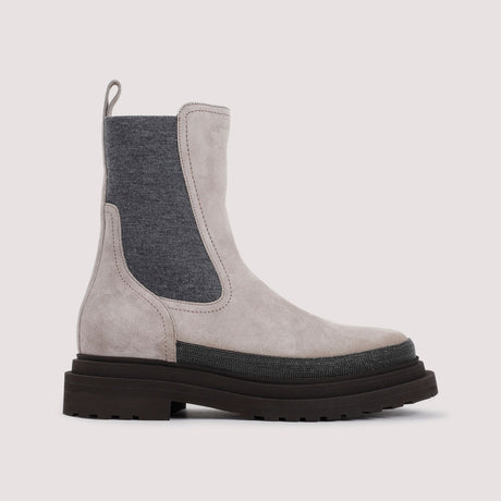 BRUNELLO CUCINELLI Elegant Suede Leather Boots