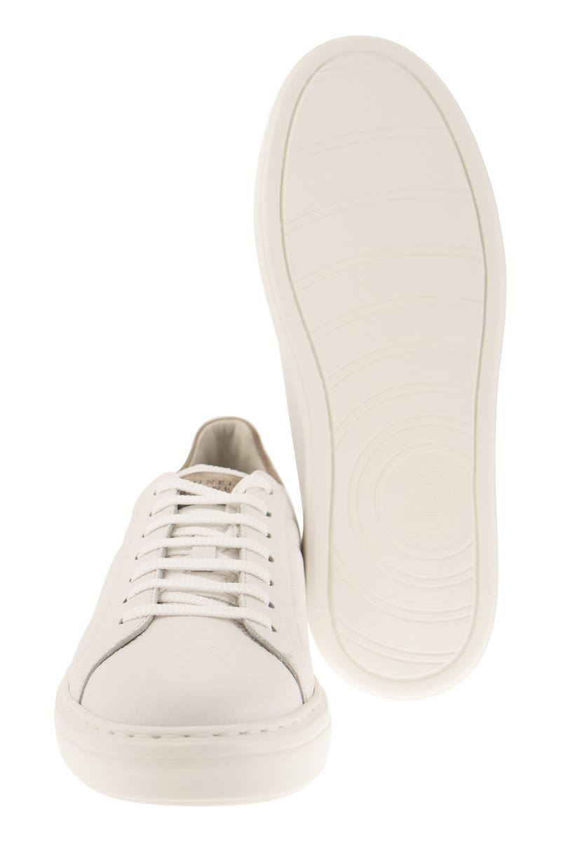 BRUNELLO CUCINELLI Calfskin Trainers with Grain and Lightweight Sole