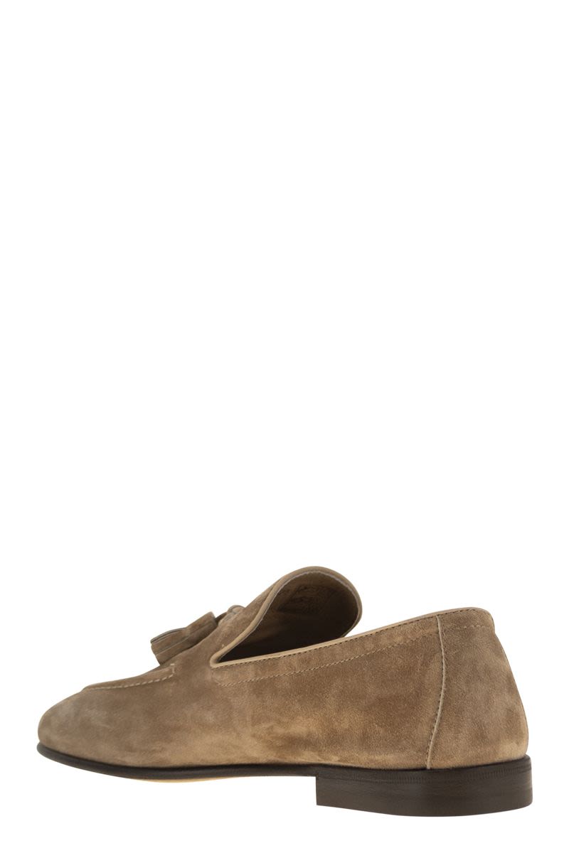 BRUNELLO CUCINELLI Suede Moccasins with Tassels