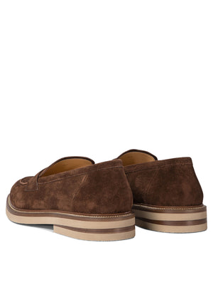 BRUNELLO CUCINELLI Elegant Suede Penny Loafers for Men