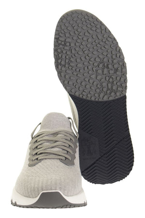 BRUNELLO CUCINELLI Cotton Knit Sneakers for Men - SS24 Collection